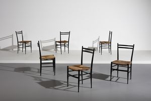 FRATELLI SPINETTO : Sei sedie Chiavarine  - Asta Asta 351 | Design - Associazione Nazionale - Case d'Asta italiane