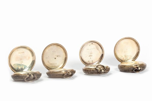 Lotto composto da quattro orologi da tasca in argento, secolo XIX  - Asta Incanti d'Arte - Associazione Nazionale - Case d'Asta italiane