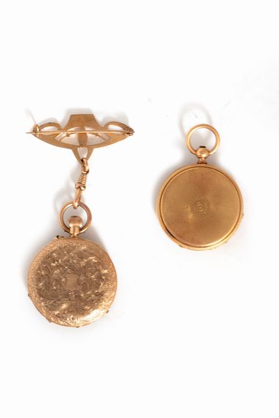 Due orologi da tasca in oro, secolo XIX  - Asta Incanti d'Arte - Associazione Nazionale - Case d'Asta italiane