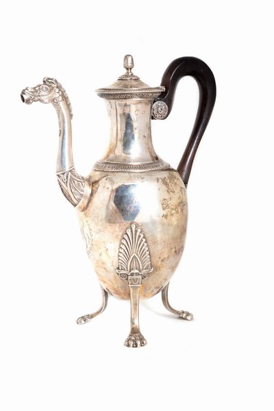 Caffettiera in argento, Francia secolo XIX  - Asta Incanti d'Arte - Associazione Nazionale - Case d'Asta italiane