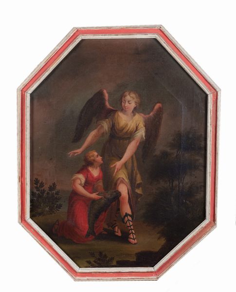 ,Scuola italiana, secolo XVIII : Tobiolo e l'angelo  - Asta Incanti d'Arte - Associazione Nazionale - Case d'Asta italiane