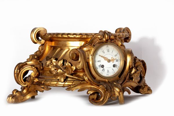 Base in bronzo dorato con orologio, Francia fine secolo XIX  - Asta Incanti d'Arte - Associazione Nazionale - Case d'Asta italiane