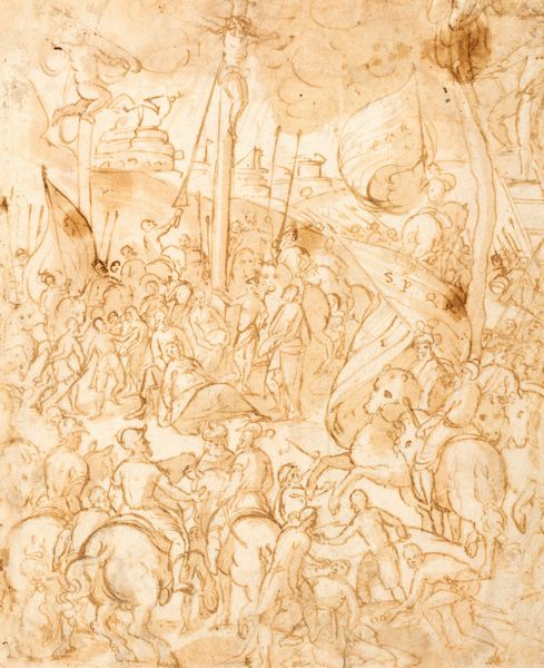 ,Scuola dell'Italia settentrionale, fine del secolo XVI : Crocifissione  - Asta Incanti d'Arte - Associazione Nazionale - Case d'Asta italiane