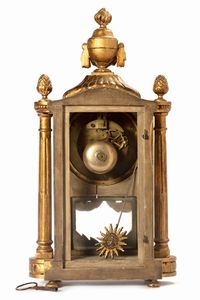 Pendola in legno dorato, Francia secolo XIX  - Asta Incanti d'Arte - Associazione Nazionale - Case d'Asta italiane