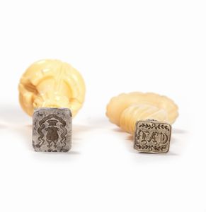 Lotto composto da undici sigilli in materiali diversi, secolo XIX  - Asta Incanti d'Arte - Associazione Nazionale - Case d'Asta italiane