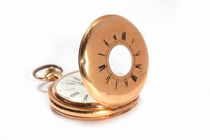 Orologio da tasca a doppia cassa in oro 18 k  - Asta Incanti d'Arte - Associazione Nazionale - Case d'Asta italiane