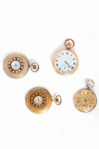 Lotto composto da quattro orologi da tasca, secolo XIX  - Asta Incanti d'Arte - Associazione Nazionale - Case d'Asta italiane