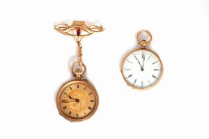 Due orologi da tasca in oro, secolo XIX  - Asta Incanti d'Arte - Associazione Nazionale - Case d'Asta italiane