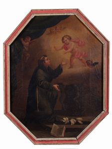 ,Scuola italiana, secolo XVIII - Visione di Sant'Antonio da Padova
