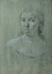 ,Scuola italiana, secolo XVIII - Ritratto di gentildonna a mezzo busto