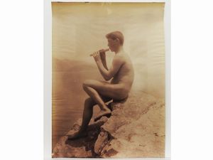 ,Gaetano D'Agata - Giovane sulle rocce, 1920 circa