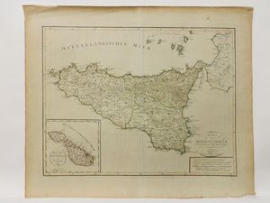 ,Frederich Goetze - Charte von Sicilien und Malta...