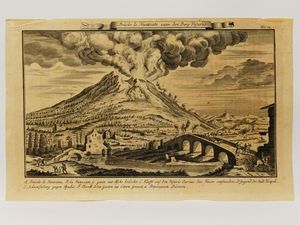 ,Johann Wilhelm Stor - Bridge La Nunziata under the mountain Vesuvio