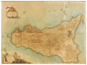 ,Officio topografico dello Stato - Carta del Regno di Sicilia Ricavata dall'Originale Carta del Barone di Schmettau