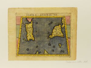 ,Gabriel I Bodeneher - Due mappe tolomeiche: Sicilia, Sardegna e Malta