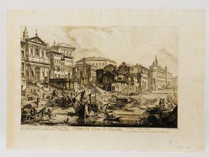 ,Giovanni Battista Piranesi - Veduta del Porto di Ripetta 1753