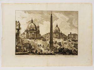 ,Giovanni Battista Piranesi - Veduta di Piazza del Popolo 1750