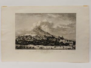 ,Jean Claude Richard de Saint-Non - Vedute delle rovine di Segesta, Agrigento e Taormina - Veduta di Catania dopo l'eruzione del 1669