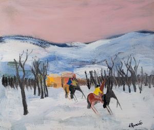 ,GIAN RODOLFO D'ACCARDI - Paesaggio con cavalli