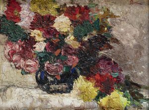 AGOSTINO BOSIA Torino 1886 - 1962 - Vaso di fiori