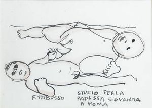 FRANCESCO TABUSSO Sesto San Giovanni (MI) 1930 - 2012 Torino - Studio per la papessa Giovanna a Roma