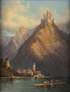 GAMBA FRANCESCO (attribuito) Torino 1818 - 1887 - Paesaggio piemontese