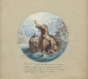 LUIGI VACCA Torino 1778 - 1854 - Miracolo di San Francesco da Paola