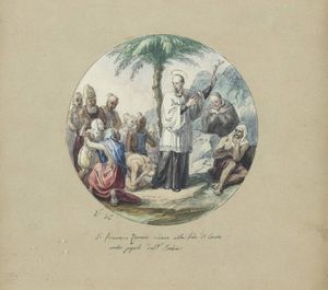 LUIGI VACCA Torino 1778 - 1854 - Predicazioni di San Francesco Severio