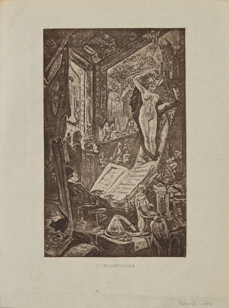 ROPS  FLICIEN (1838 - 1898) : L'Incantation.  - Asta Asta 353 | Arte antica e del XIX secolo - Associazione Nazionale - Case d'Asta italiane