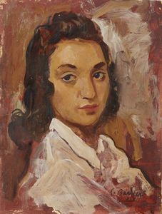 BARBIERI CONTARDO (1900 - 1966) : Ritratto di donna.  - Asta Asta 353 | Arte antica e del XIX secolo - Associazione Nazionale - Case d'Asta italiane