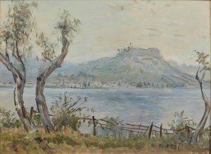 FIESSI  ANGELO (1891 - 1977) : Rocca del Garda.  - Asta Asta 353 | Arte antica e del XIX secolo - Associazione Nazionale - Case d'Asta italiane
