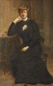 CORCOS VITTORIO MATTEO (1859 - 1933) - Ambito di. Ritratto della Principessa di Gianco.