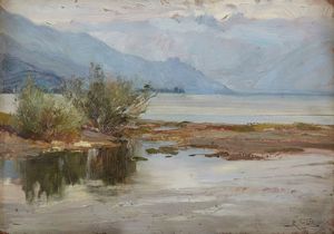 GALLI RICCARDO (1869 - 1944) - Paesaggio marino.