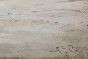 GALLI RICCARDO (1869 - 1944) : Paesaggio marino.  - Asta Asta 353 | Arte antica e del XIX secolo - Associazione Nazionale - Case d'Asta italiane