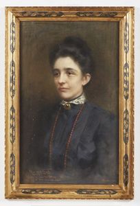 GALLI RICCARDO (1869 - 1944) : Ritratto di donna.  - Asta Asta 353 | Arte antica e del XIX secolo - Associazione Nazionale - Case d'Asta italiane