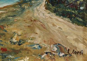 CORSI CARLO (1879 - 1966) : Paesaggio con torrente.  - Asta Asta 353 | Arte antica e del XIX secolo - Associazione Nazionale - Case d'Asta italiane