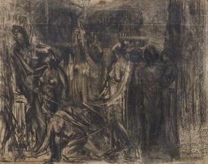 MUZZIOLI  GIOVANNI (1854 - 1894) - Scena pompeiana.
