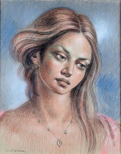 DECCA DINO (1935 - 2005) : Ritratto femminile.  - Asta Asta 353 | Arte antica e del XIX secolo - Associazione Nazionale - Case d'Asta italiane