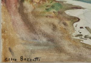 BOZZETTI CINO (1876 - 1949) : Paesaggio di campagna.  - Asta Asta 353 | Arte antica e del XIX secolo - Associazione Nazionale - Case d'Asta italiane
