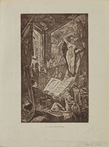 ROPS  FÉLICIEN (1838 - 1898) - L'Incantation.