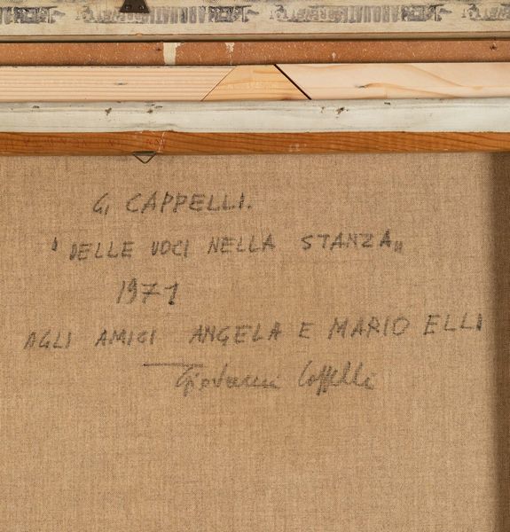 ,Giovanni Cappelli : Delle voci nella stanza  - Asta Arte Moderna | Cambi Time - Associazione Nazionale - Case d'Asta italiane