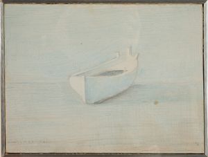 ,Walter Lazzaro : Barca bianca  - Asta Arte Moderna | Cambi Time - Associazione Nazionale - Case d'Asta italiane