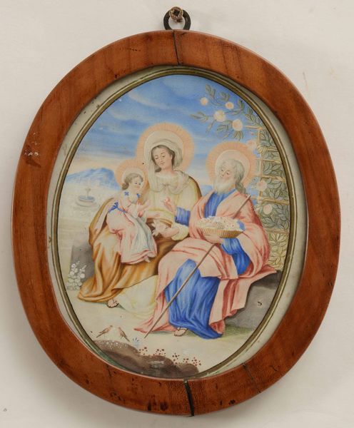 Miniatura raffigurante Sacra Famiglia, XIX secolo  - Asta Antiquariato Febbraio | Cambi Time - Associazione Nazionale - Case d'Asta italiane