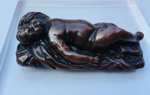 Antica scultura di Ges bambino dormiente in bronzo patinato  - Asta Antiquariato Febbraio | Cambi Time - Associazione Nazionale - Case d'Asta italiane
