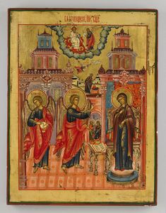 Icona russa del XIX secolo - Annunciazione.