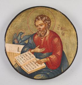 Icona russa del XIX secolo - San Giovanni Evangelista.