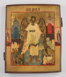 Icona russa del XIX secolo - Cristo risorto.