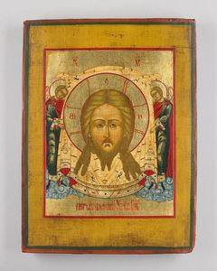 Icona russa del XIX secolo - Cristo Acheropita.