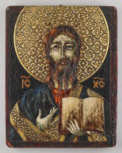 Icona russa del XIX secolo - Cristo.
