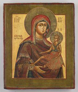 Icona russa del XIX secolo - Madre di Dio.